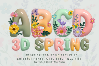 Creative 3d Spring Fonts for Modern Design Projects