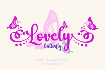 Lovely Butterfly Fonts for Beautiful Designs