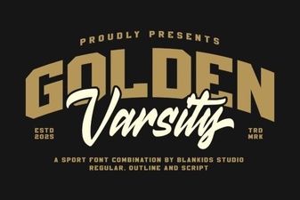 Golden Varsity Font Design: Inspiration & Applications