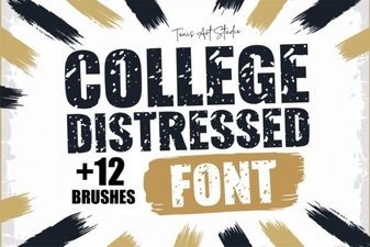 Designing with a College Distressed Font Style